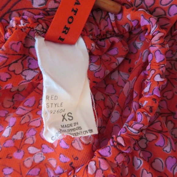 Vintage 90s Y2K Josie Natori Red Hearts Pajama PJ Pants Sheer Pajama Sleepwear - Picture 6 of 9